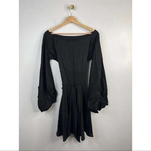 Just BEE Queen Colette Black Cut out Tie Mini Dress Women's Size XS NWT - Picture 2 of 8